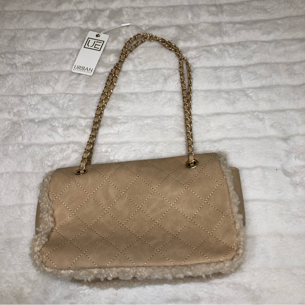 Urban Expressions Crossbody Handbag Camel, Cream￼ Vegan new with tags - Picture 2 of 7
